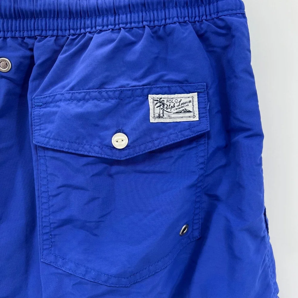 Polo Ralph Lauren Mens Royal Blue Swim Trunks Mesh Lined Shorts Large